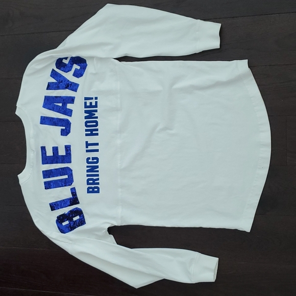 NWOT Victoria Secret Pink Blue Jays L/S Shirt - Picture 4 of 8